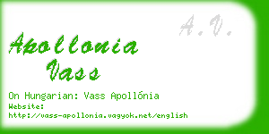 apollonia vass business card